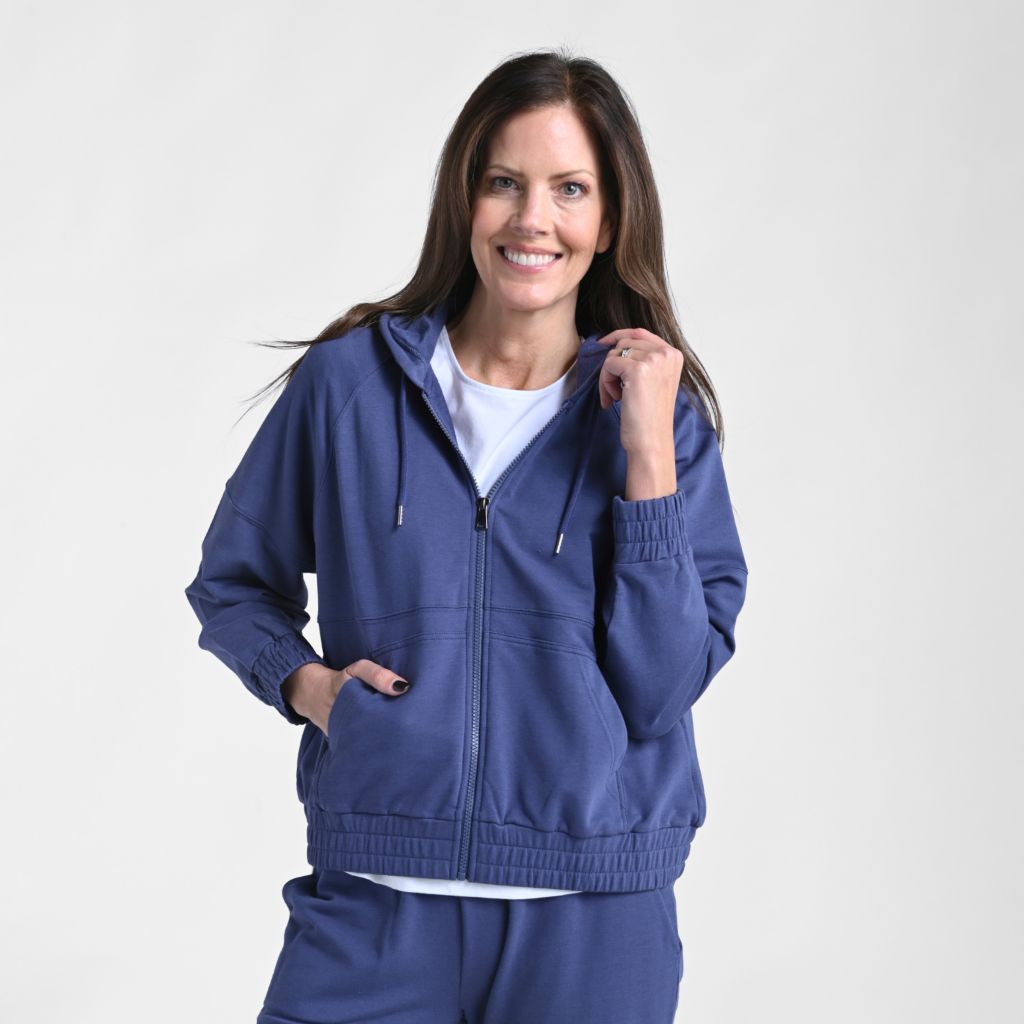 Christopher & Banks Relaxed Restyled Pieced Zip Front Jacket