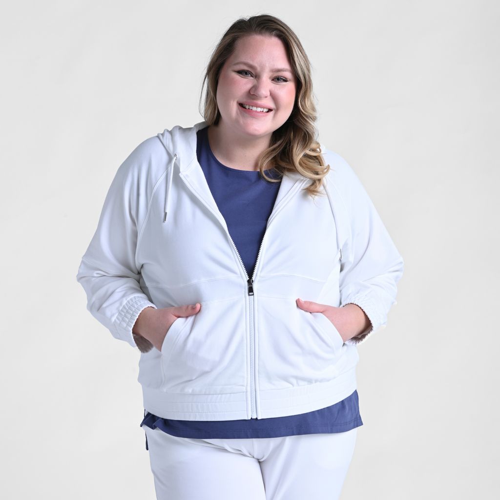 Christopher & Banks Relaxed Restyled Pieced Zip Front Jacket