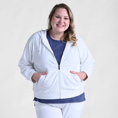 Christopher & Banks Relaxed Restyled Pieced Zip Front Jacket