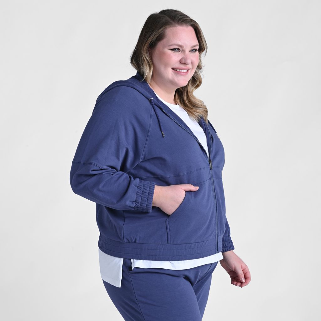 Christopher & Banks Relaxed Restyled Pieced Zip Front Jacket