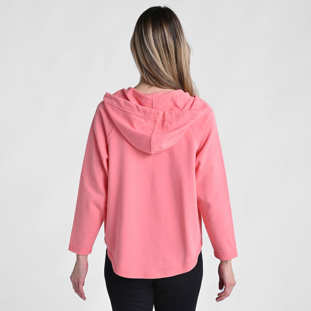 Christopher & Banks Relaxed Restyled French Terry Seamed Zip Up Jacket