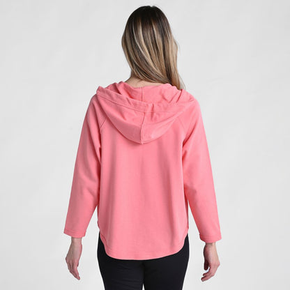 Christopher & Banks Relaxed Restyled French Terry Seamed Zip Up Jacket