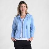 Christopher & Banks Relaxed Restyled French Terry Seamed Zip Up Jacket