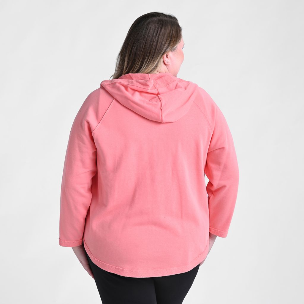 Christopher & Banks Relaxed Restyled French Terry Seamed Zip Up Jacket