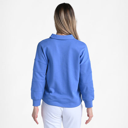 Christopher & Banks French Terry Oversized Collared Sweatshirt