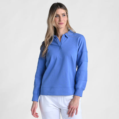 Christopher & Banks French Terry Oversized Collared Sweatshirt