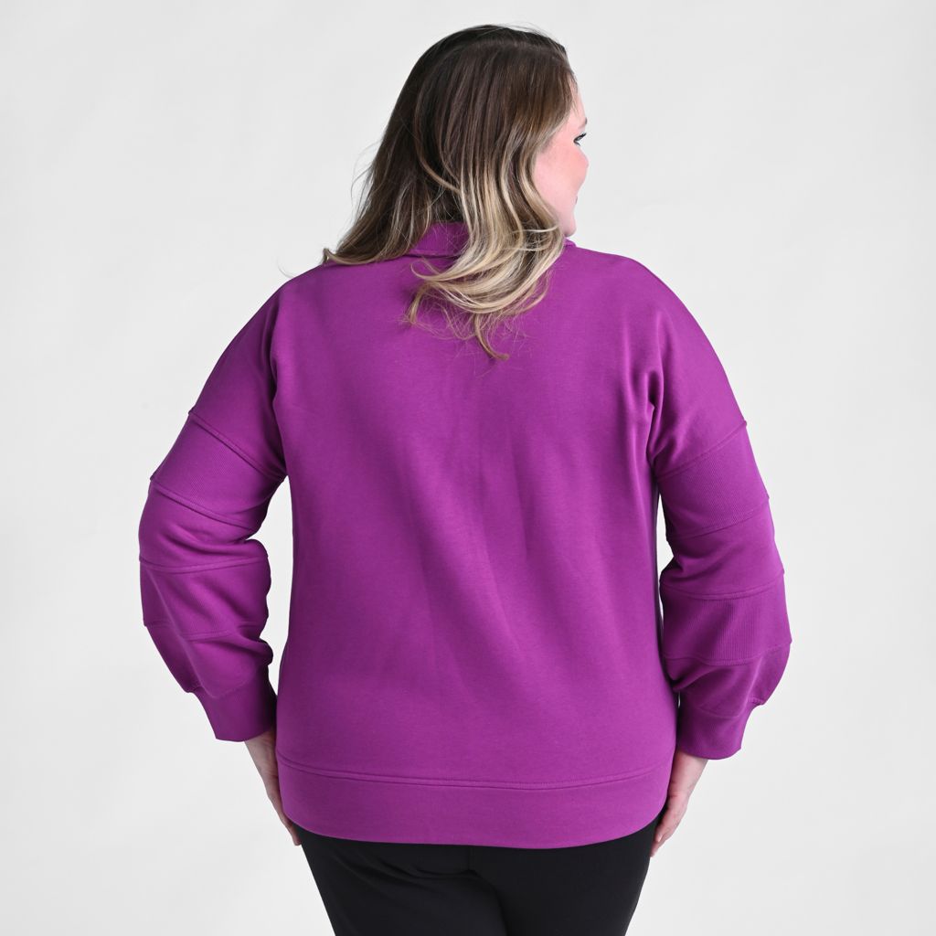 Christopher & Banks French Terry Oversized Collared Sweatshirt