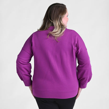 Christopher & Banks French Terry Oversized Collared Sweatshirt