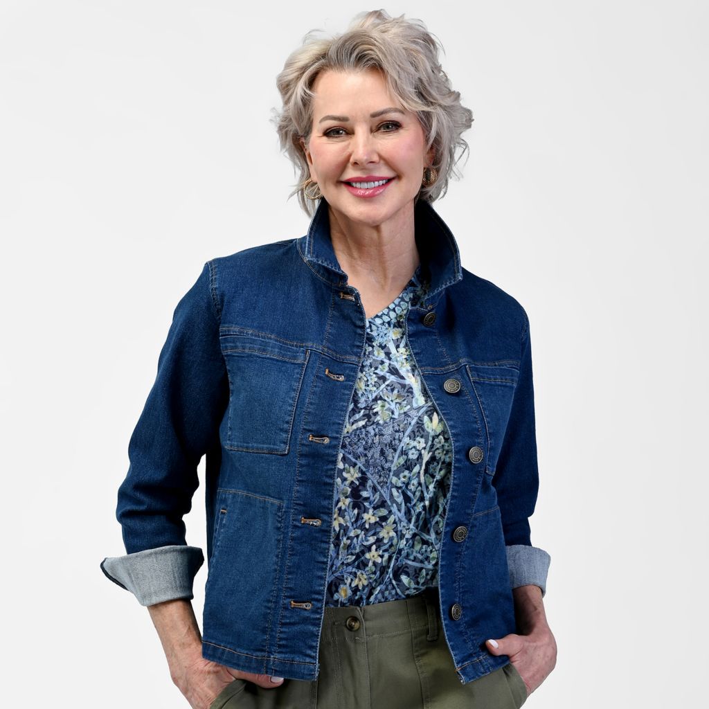 Christopher & Banks Stitch Detail Denim Jacket