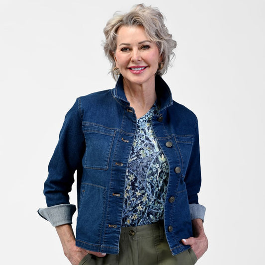 Christopher & Banks Stitch Detail Denim Jacket