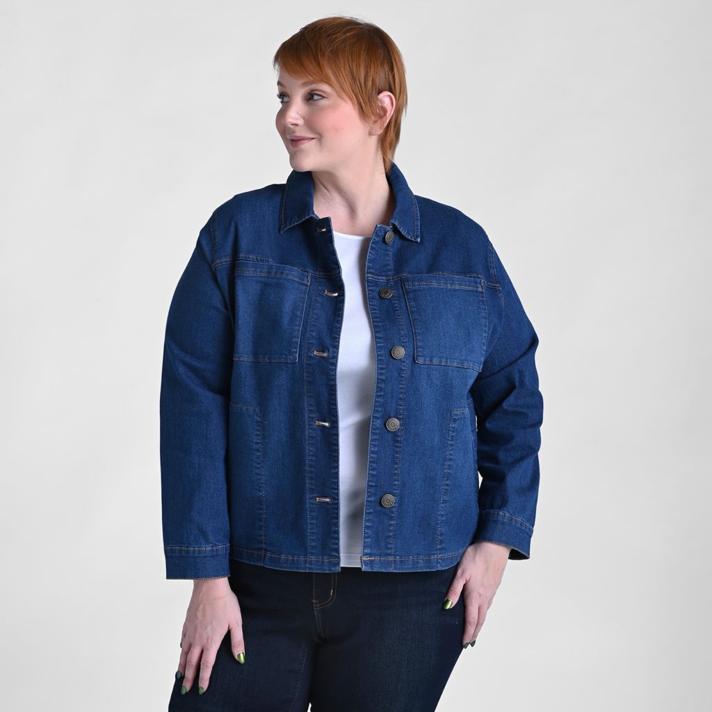 Christopher & Banks Stitch Detail Denim Jacket