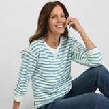 Christopher & Banks Relaxed Restyled Textured Stripe Sweatshirt