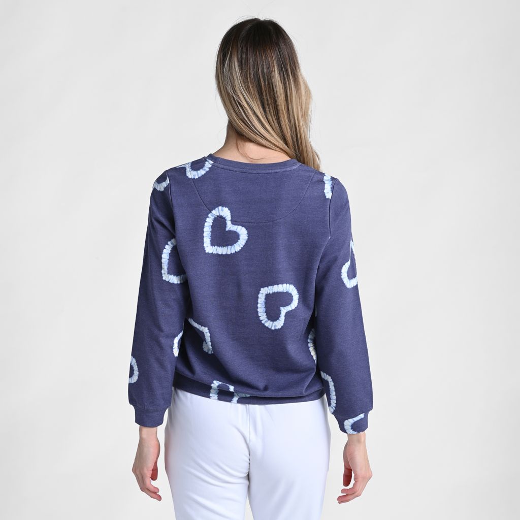 Christopher & Banks Tie Dye Heart Sweatshirt