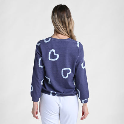 Christopher & Banks Tie Dye Heart Sweatshirt