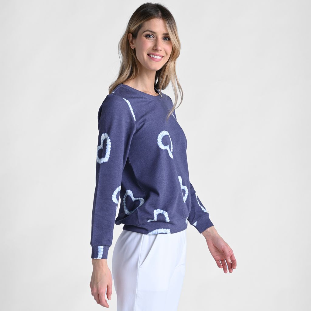 Christopher & Banks Tie Dye Heart Sweatshirt