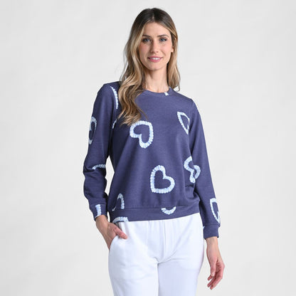 Christopher & Banks Tie Dye Heart Sweatshirt