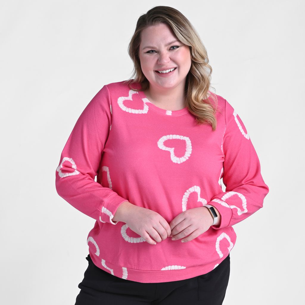 Christopher & Banks Tie Dye Heart Sweatshirt