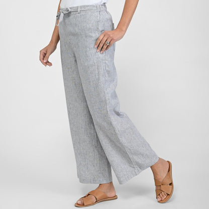Christopher & Banks Pinstripe Linen Blend Relaxed Pant