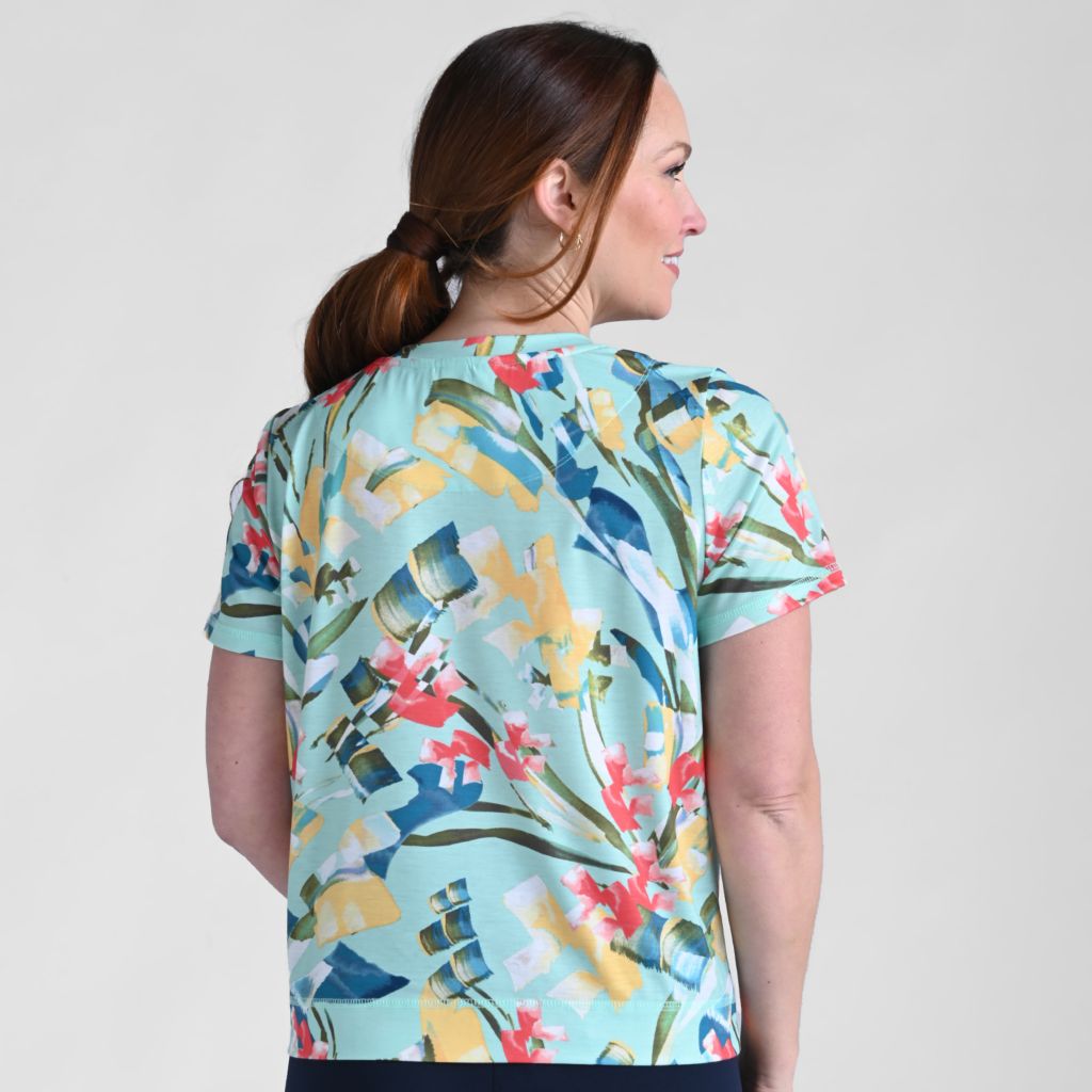 Christopher & Banks Relaxed Restyled Abstract Print Short Sleeve Tee