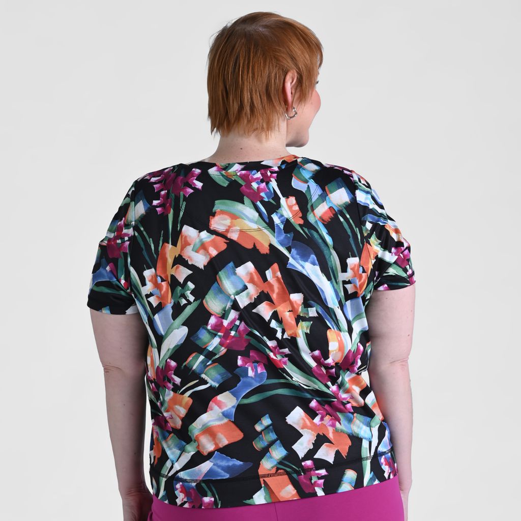 Christopher & Banks Relaxed Restyled Abstract Print Short Sleeve Tee