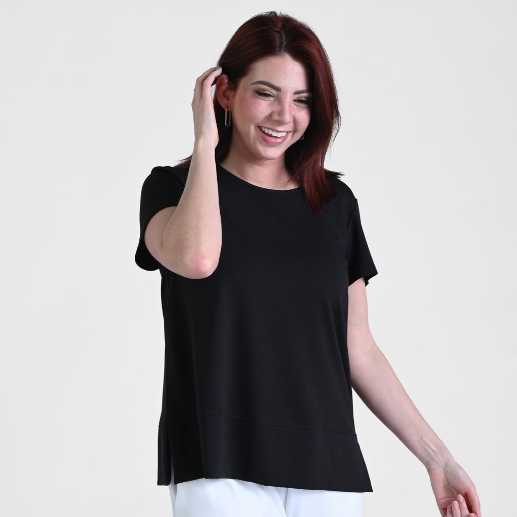 Christopher & Banks Relaxed Restyled Wide Hem Short Sleeve Tee