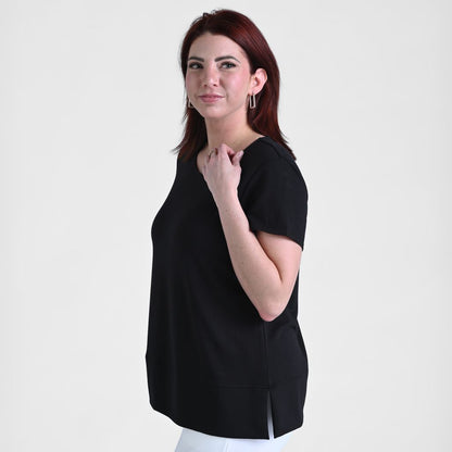 Christopher & Banks Relaxed Restyled Wide Hem Short Sleeve Tee