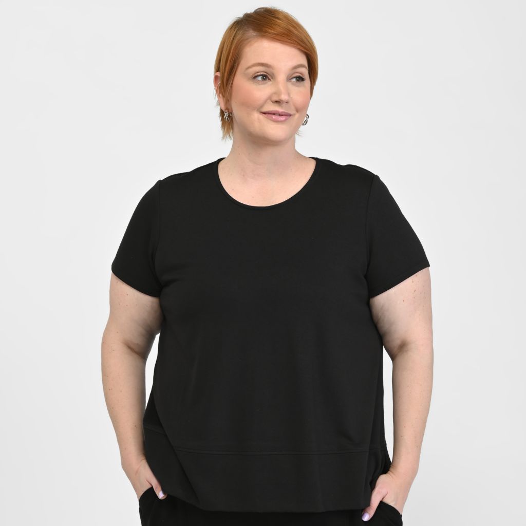 Christopher & Banks Relaxed Restyled Wide Hem Short Sleeve Tee