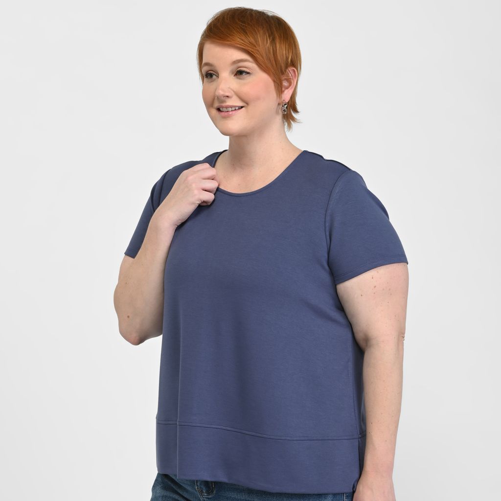 Christopher & Banks Relaxed Restyled Wide Hem Short Sleeve Tee