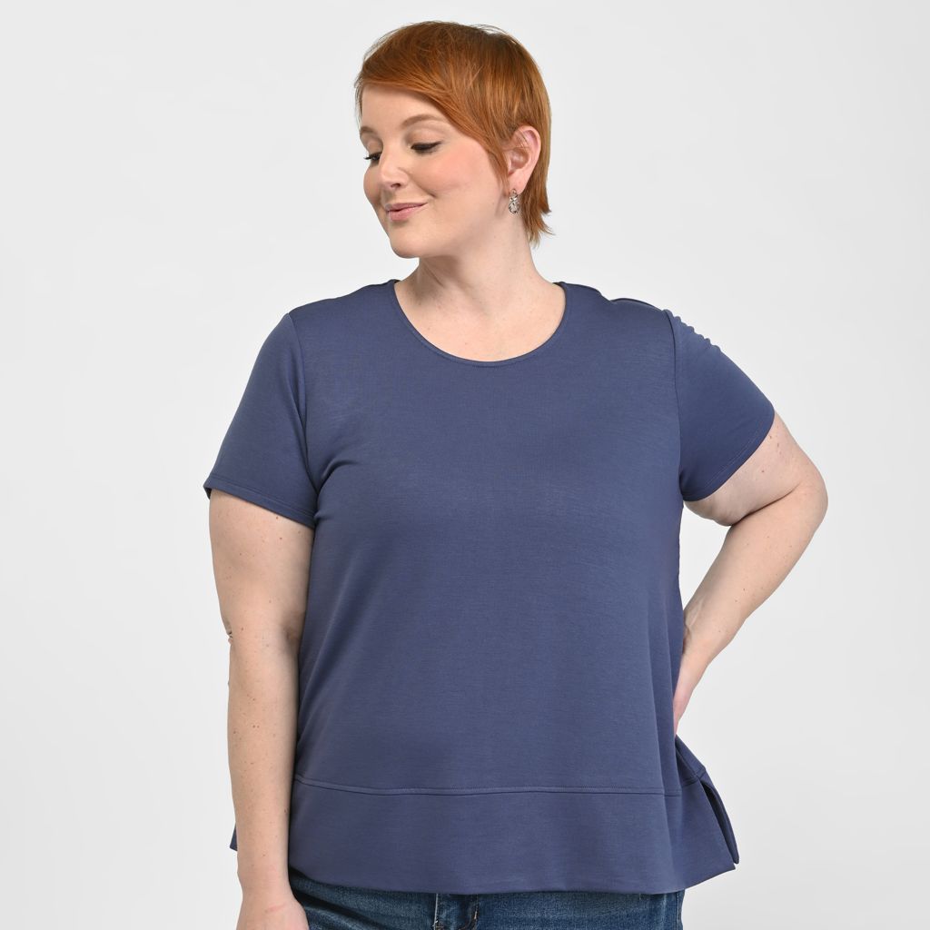 Christopher & Banks Relaxed Restyled Wide Hem Short Sleeve Tee