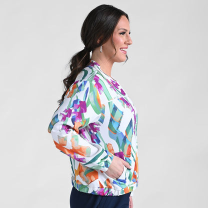 Christopher & Banks Relaxed Restyled Zip Front Bomber Jacket