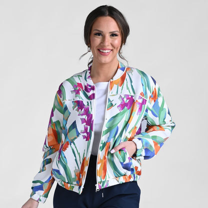 Christopher & Banks Relaxed Restyled Zip Front Bomber Jacket