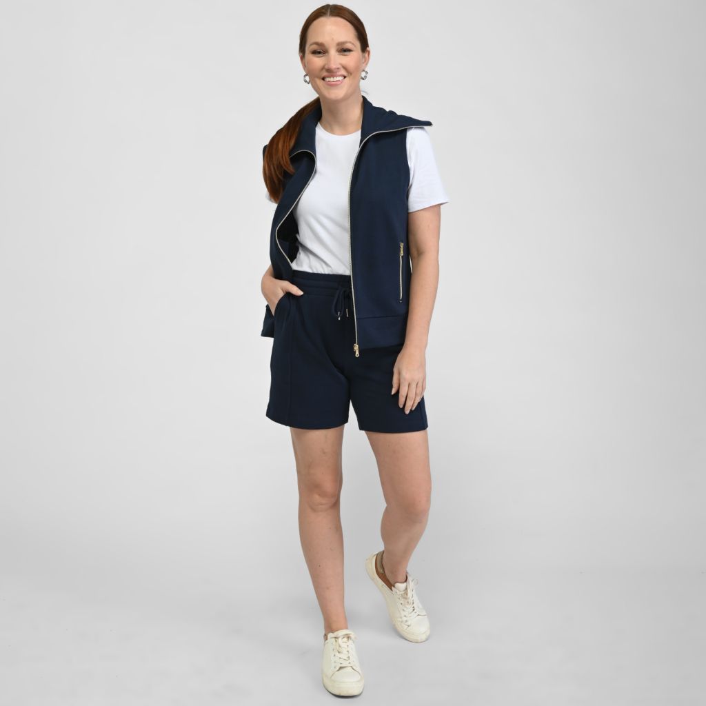 Christopher & Banks Relaxed Restyled Zip Front Vest