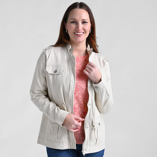 Christopher & Banks Baccini Patch Pocket Anorak Jacket