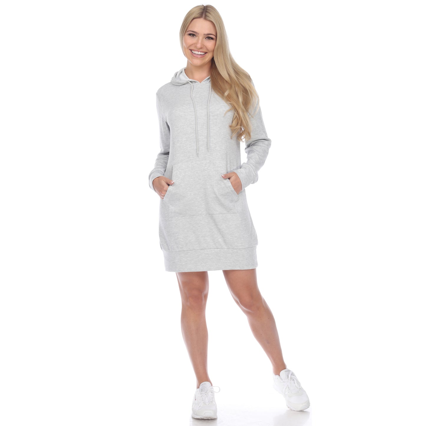White Mark Women's Hoodie Sweatshirt Dress