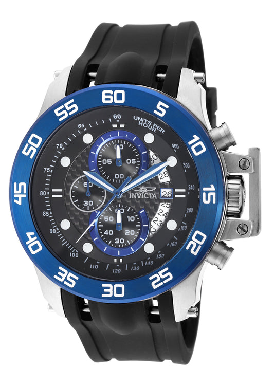 Invicta Men's 51mm I-Force Quartz Chronograph Carbon Fiber Dial Silicone Strap Watch