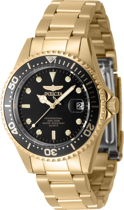 Invicta Men's 37mm Pro Diver Quartz Date Coin Edge Bezel Bracelet Watch