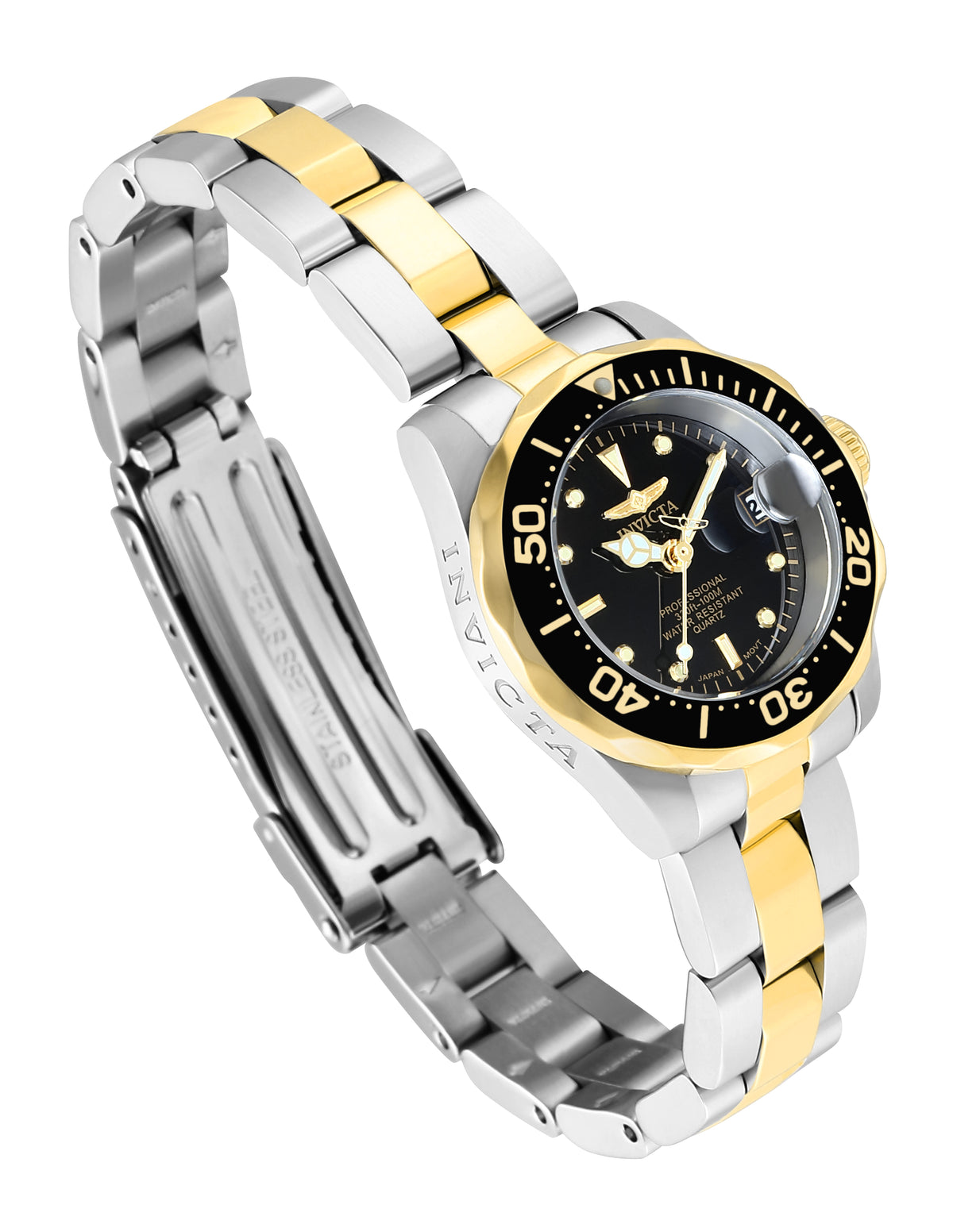 Invicta Women's 24mm Pro Diver Quartz Date Stainless Steel Bracelet Watch