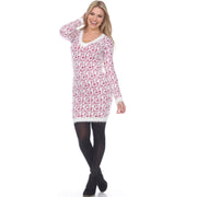 White Mark Women's Eyelash Sweater Dress