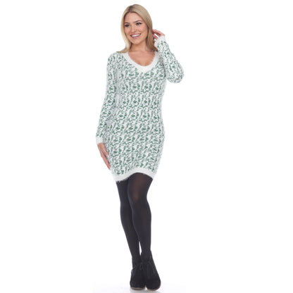 White Mark Women's Eyelash Sweater Dress