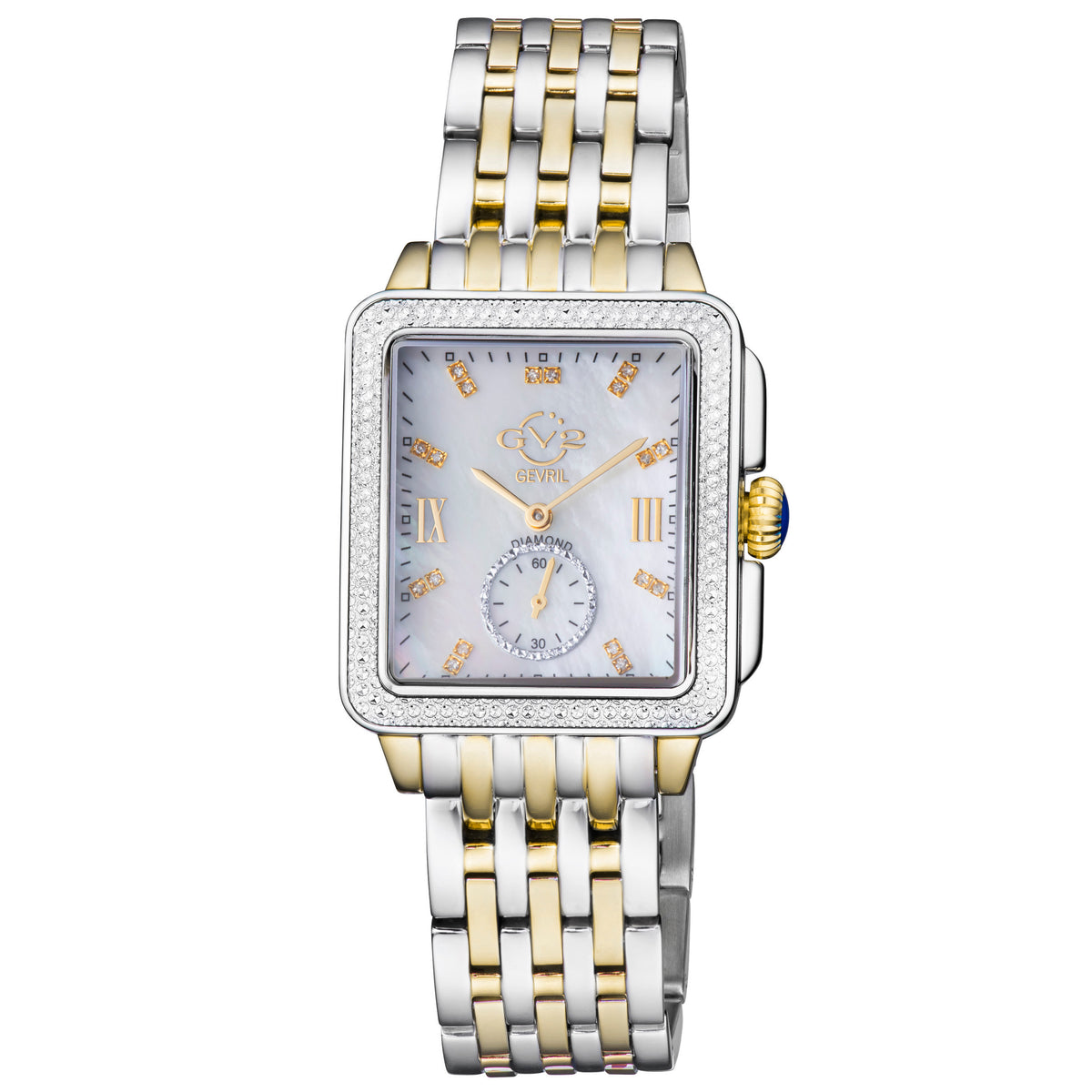 GV2 by Gevril Women's 34mm Bari Swiss Quartz Diamond Bracelet Watch