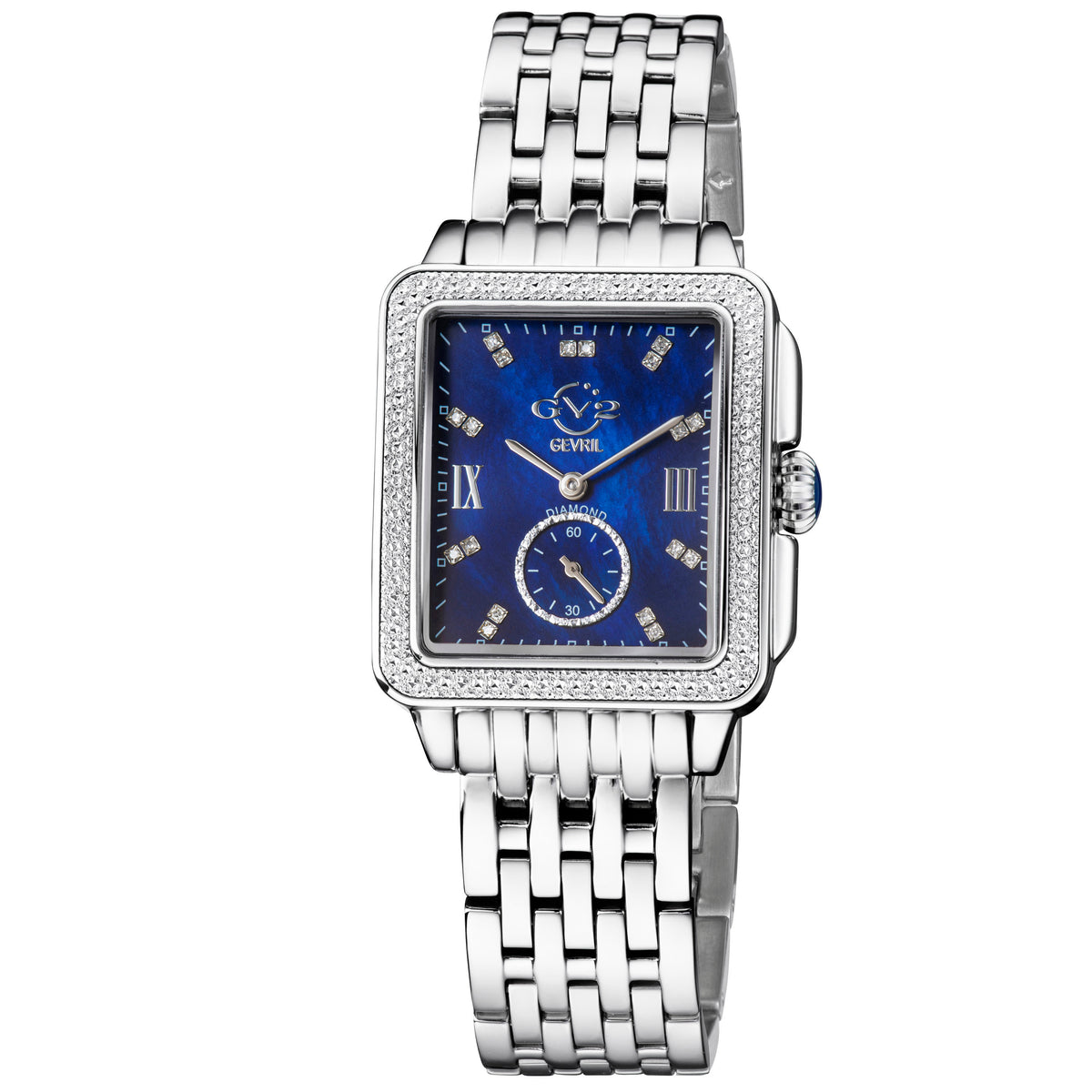 GV2 by Gevril Women's 34mm Bari Swiss Quartz Diamond Bracelet Watch