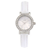 Guess Women's Petite Quartz Crystal Accented Strap Watch