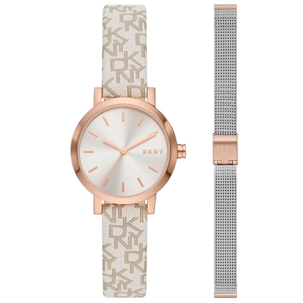 DKNY Women's SoHo Quartz Strap Watch w/ Mesh Bracelet