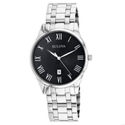 Bulova Men's Classic 40mm Quartz Black Date Bracelet Watch