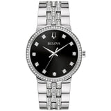 Bulova Men's Crystal 40mm Quartz Crystal Accented Bracelet Watch