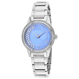 Bulova Women's TurnStyle 32mm Quartz Crystal Accented Blue MOP Bracelet Watch