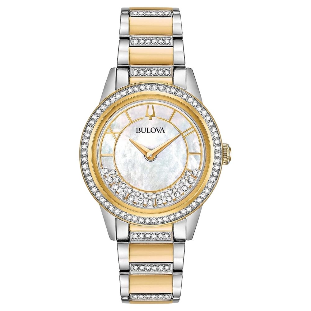 Bulova Women's Crystal 32mm Quartz Bracelet Watch
