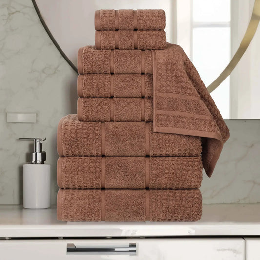 Superior "Napa" Zero Twist 100% Cotton 9-Piece Towel Set