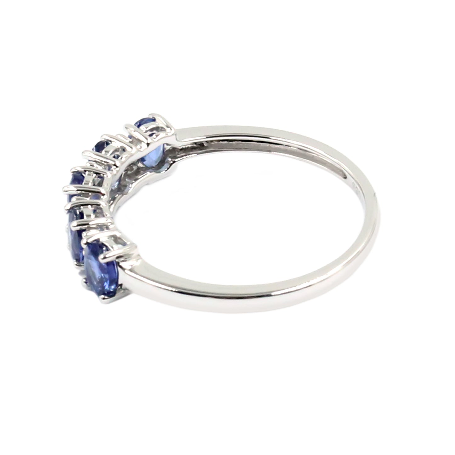 Gilded Lane 14K Gold 5-Stone Ceylon Blue Sapphire & Diamond Band Ring