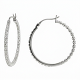 10K Gold 0.50ctw Diamond Inside-Out Hoop Earrings
